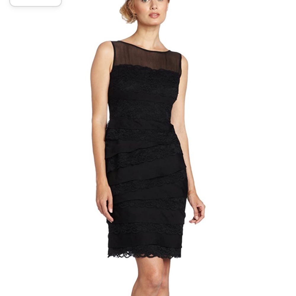 NWT Black Lace Tier Dress